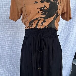 Angie Black Midi Skirt